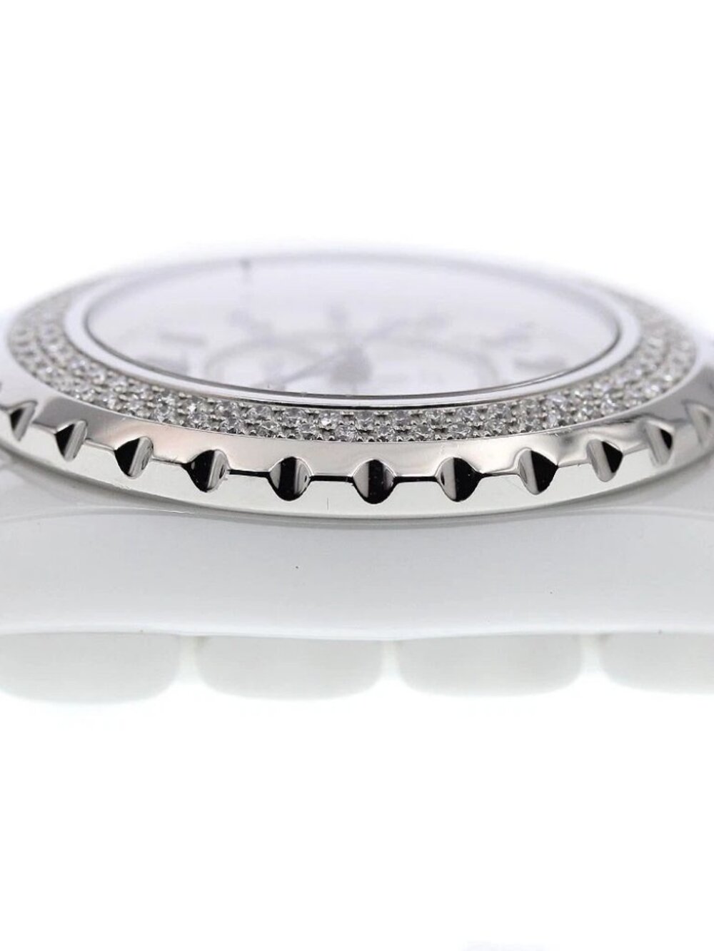 CHANEL J12 H0967 Diamond Bezel White Ceramic Date Quartz Ladies - Picture 7 of 7